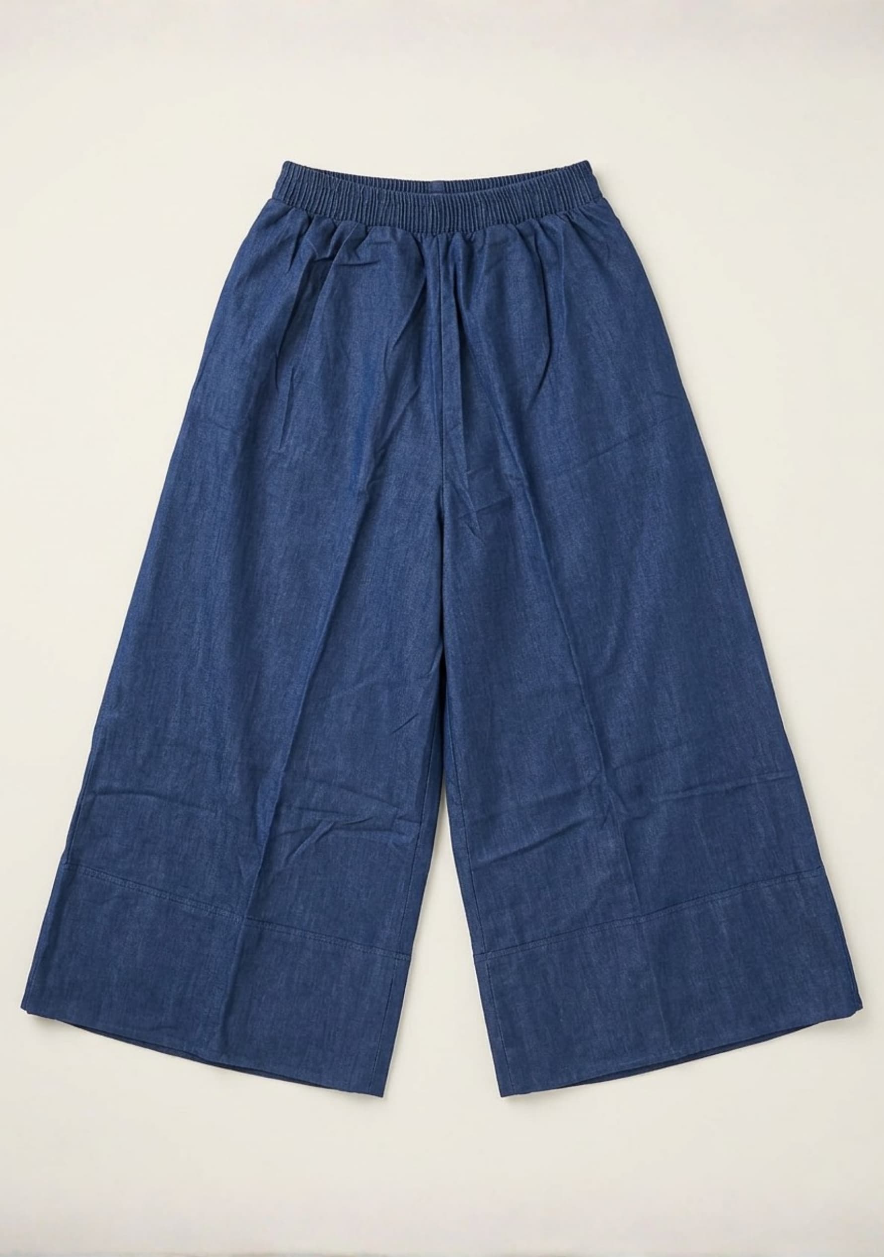 Azure Wide-Leg Pants (Light Denim Blue)