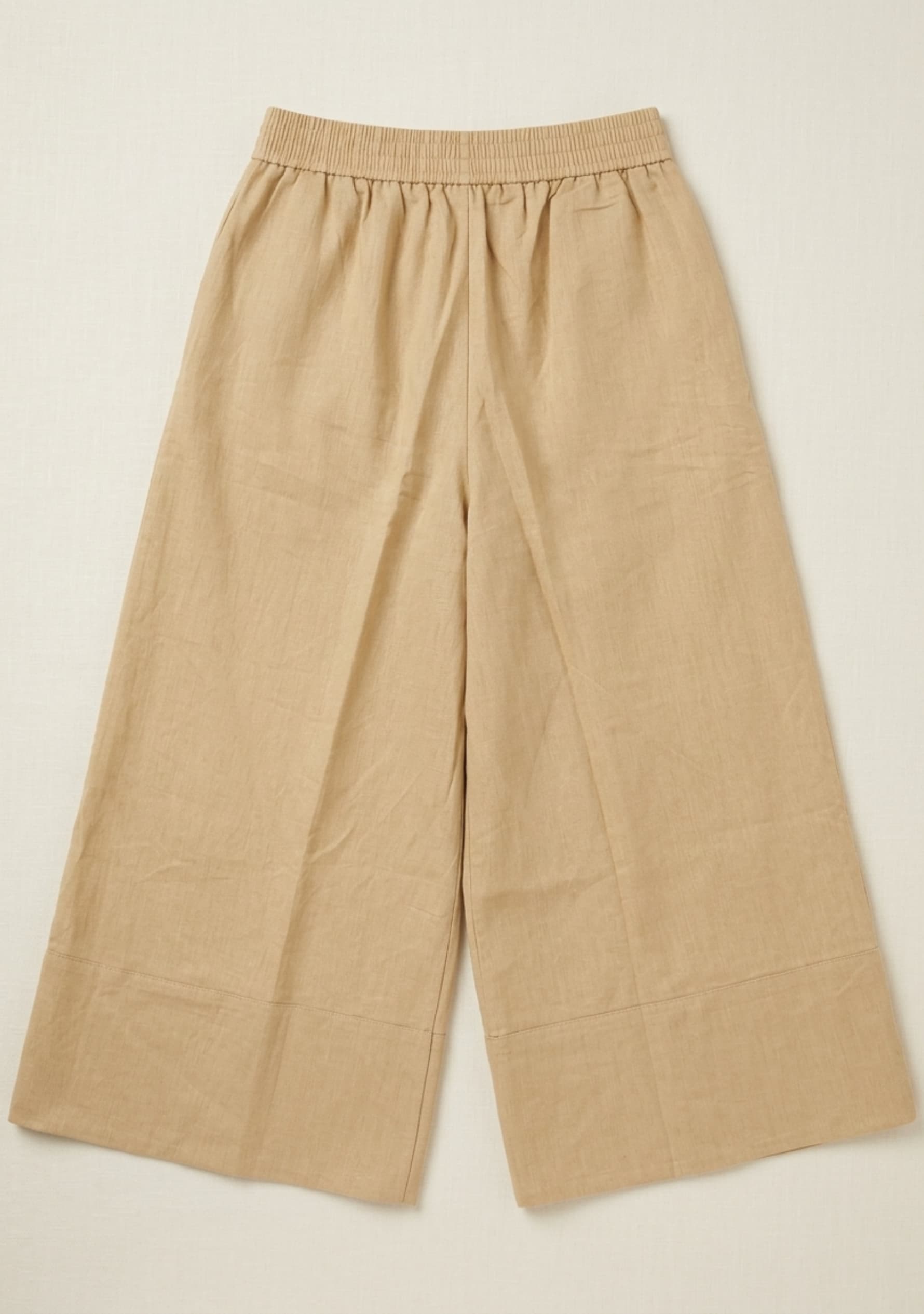 Azure Wide-Leg Pants (Beige)