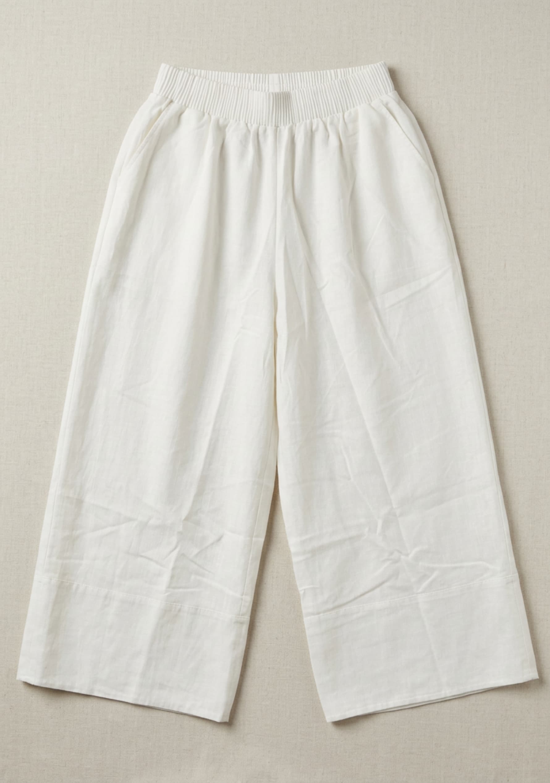 Azure Wide-Leg Pants (White)