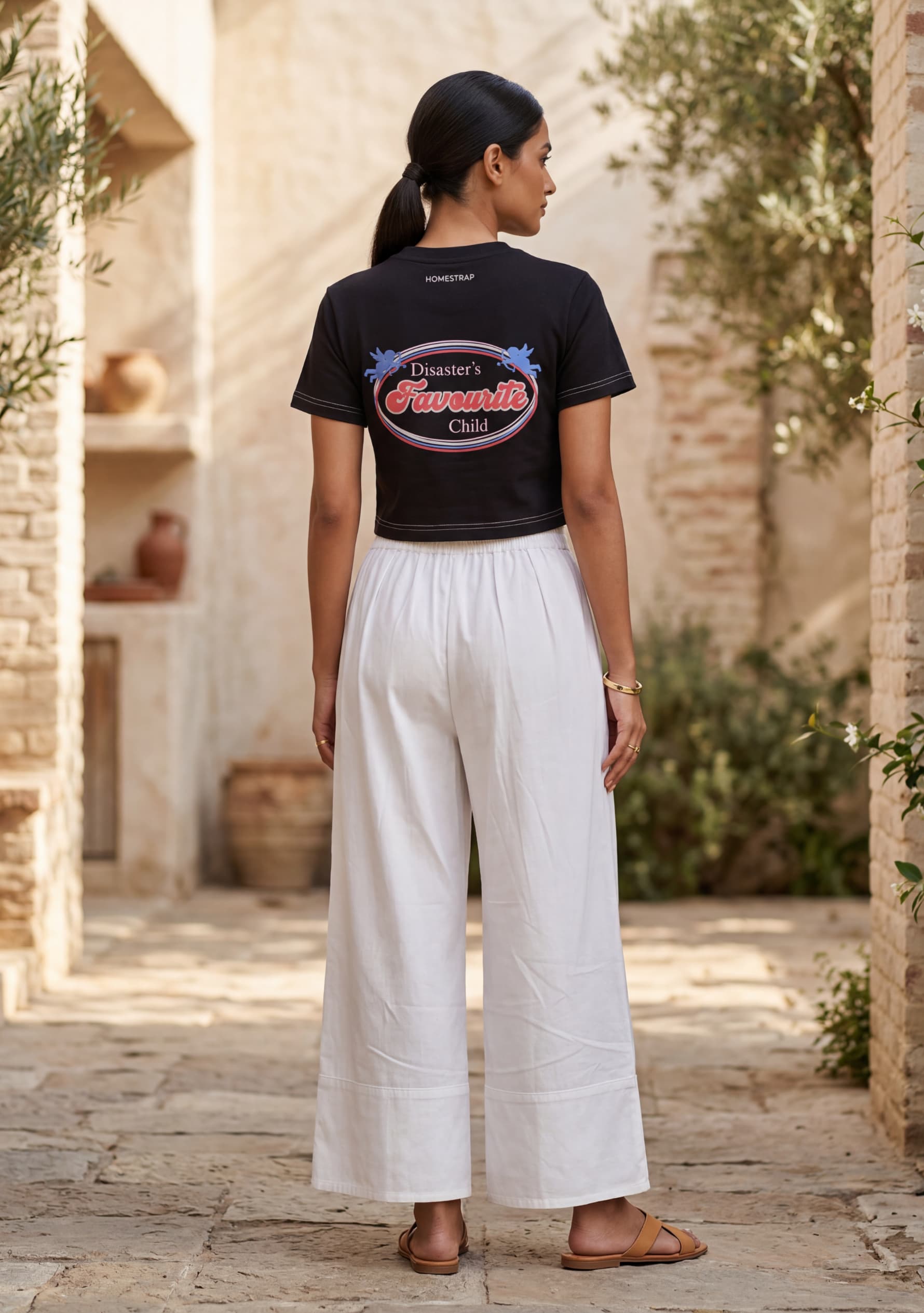 Azure Wide-Leg Pants (White)