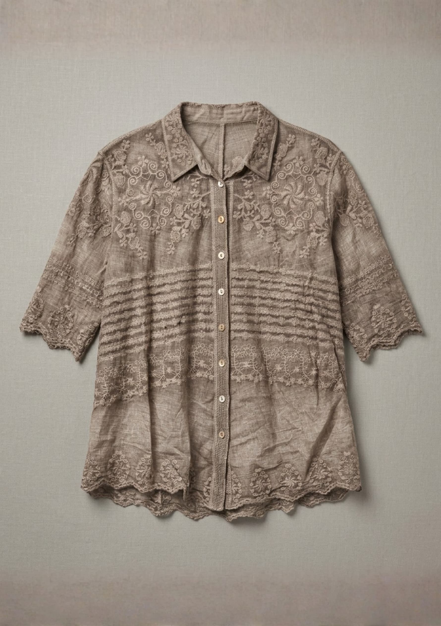 Mistral Crochet Top (Brown)