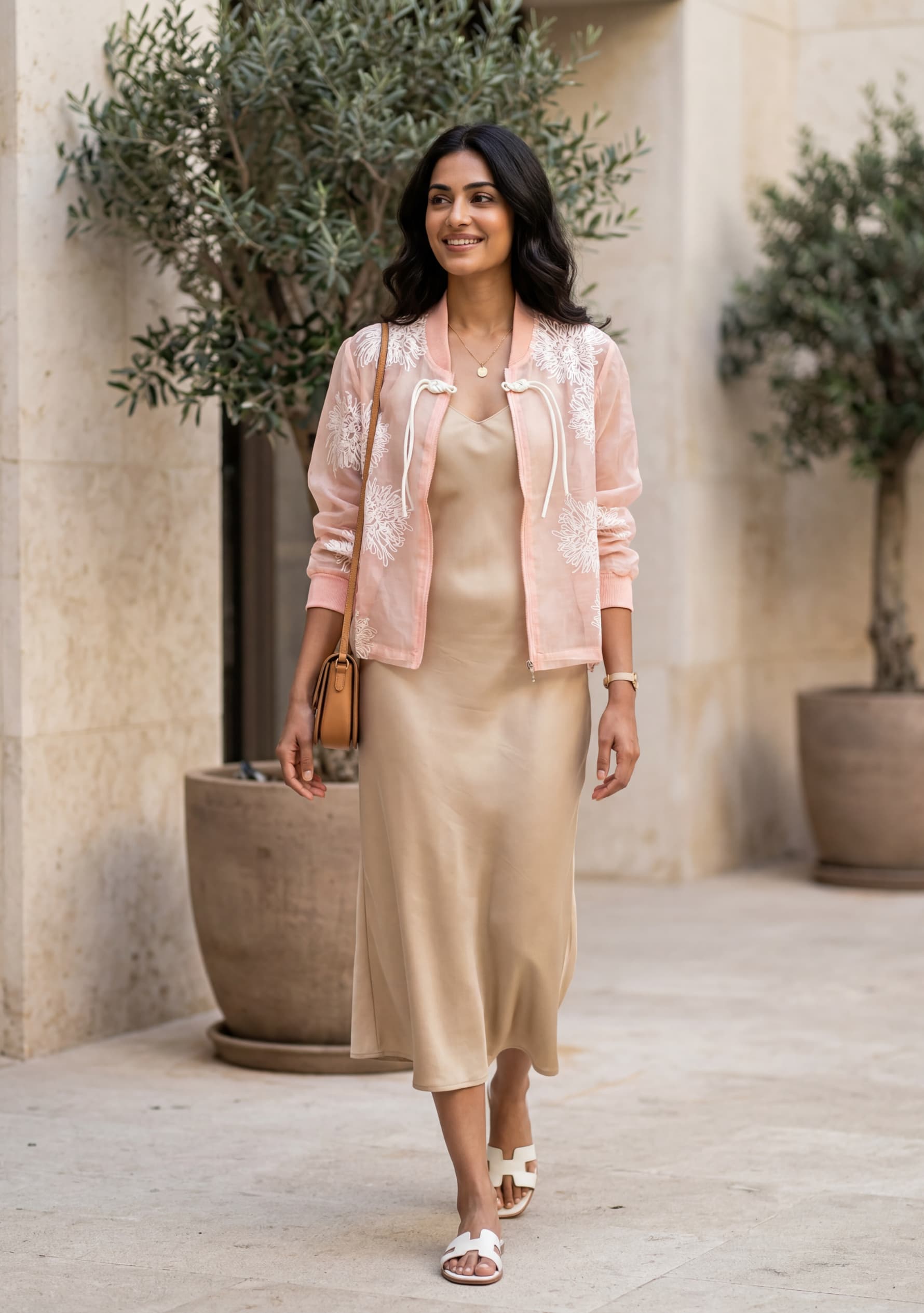Chrysa Overlay Jacket (Light Pink)