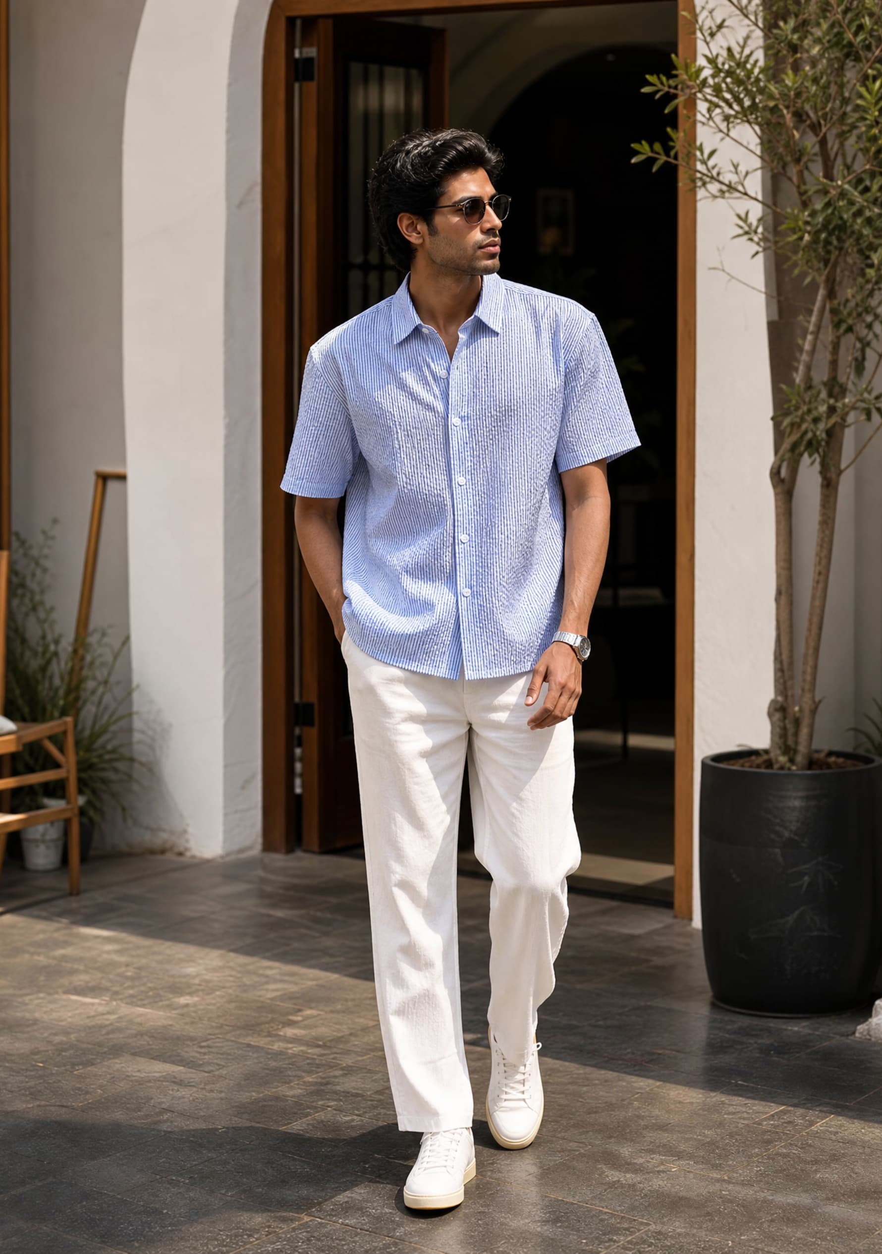 Easy Escape: Santorini Men's Shirt