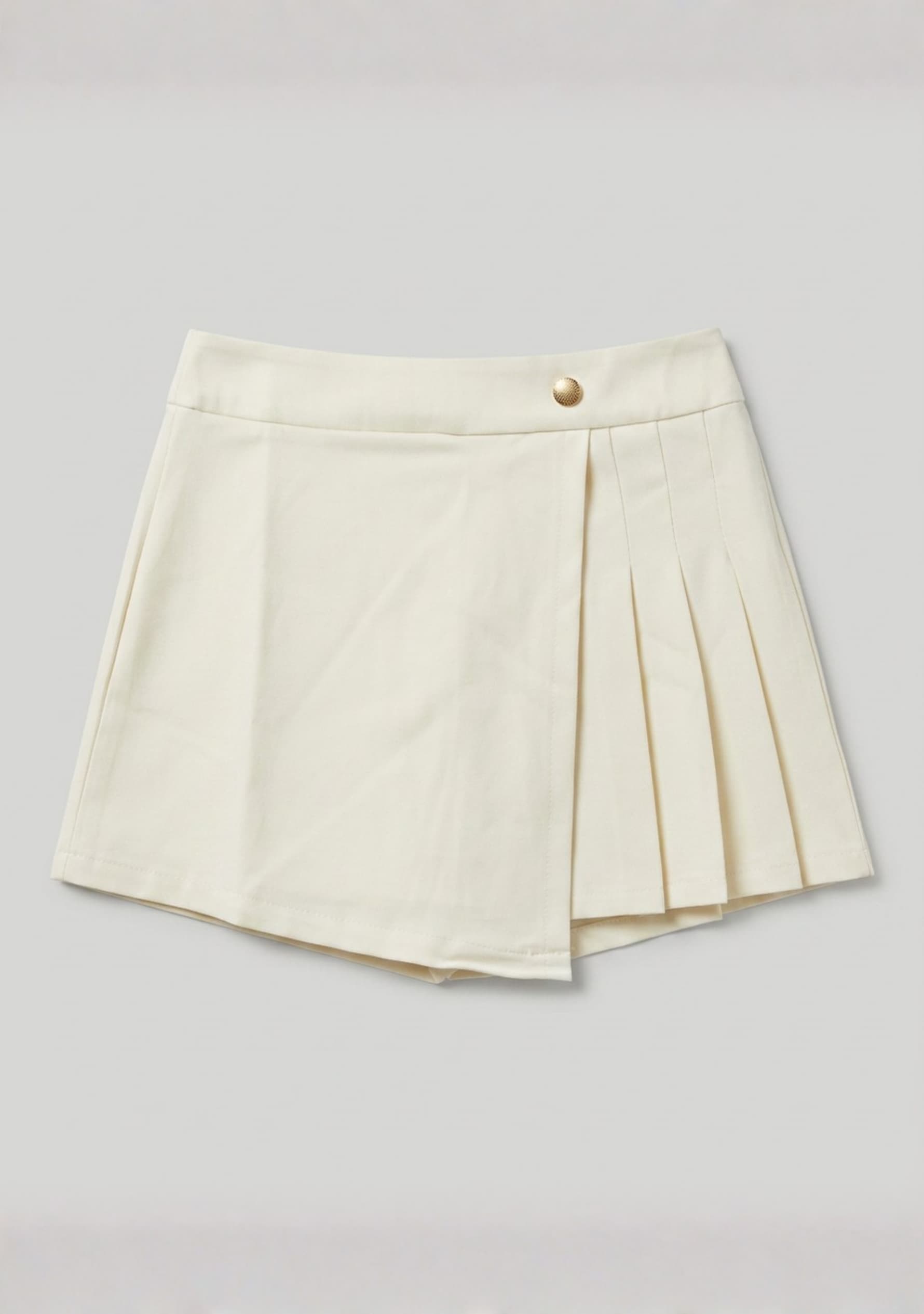 Blossom Pleat Skort (White)