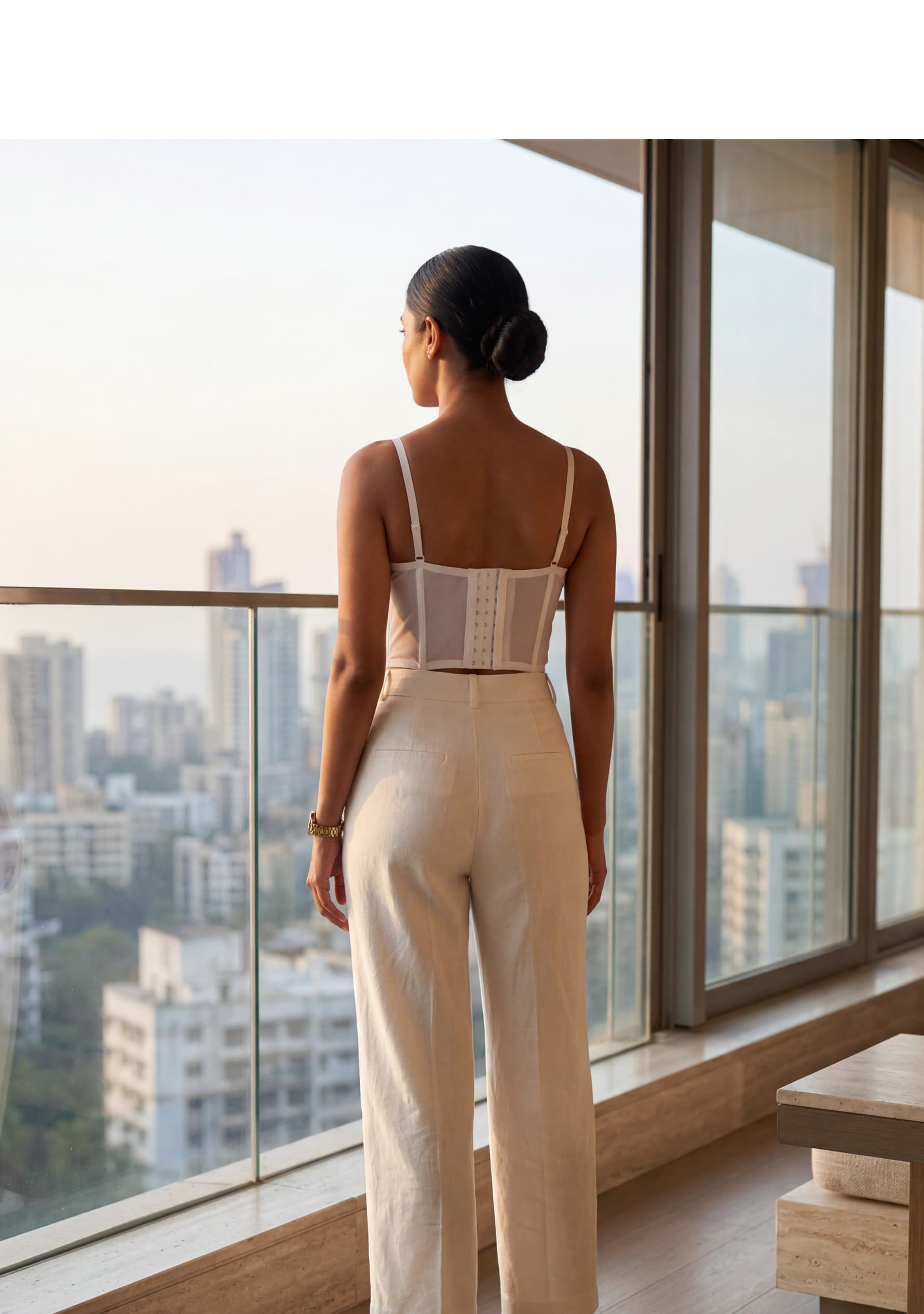 Lustre Corset Top (White)