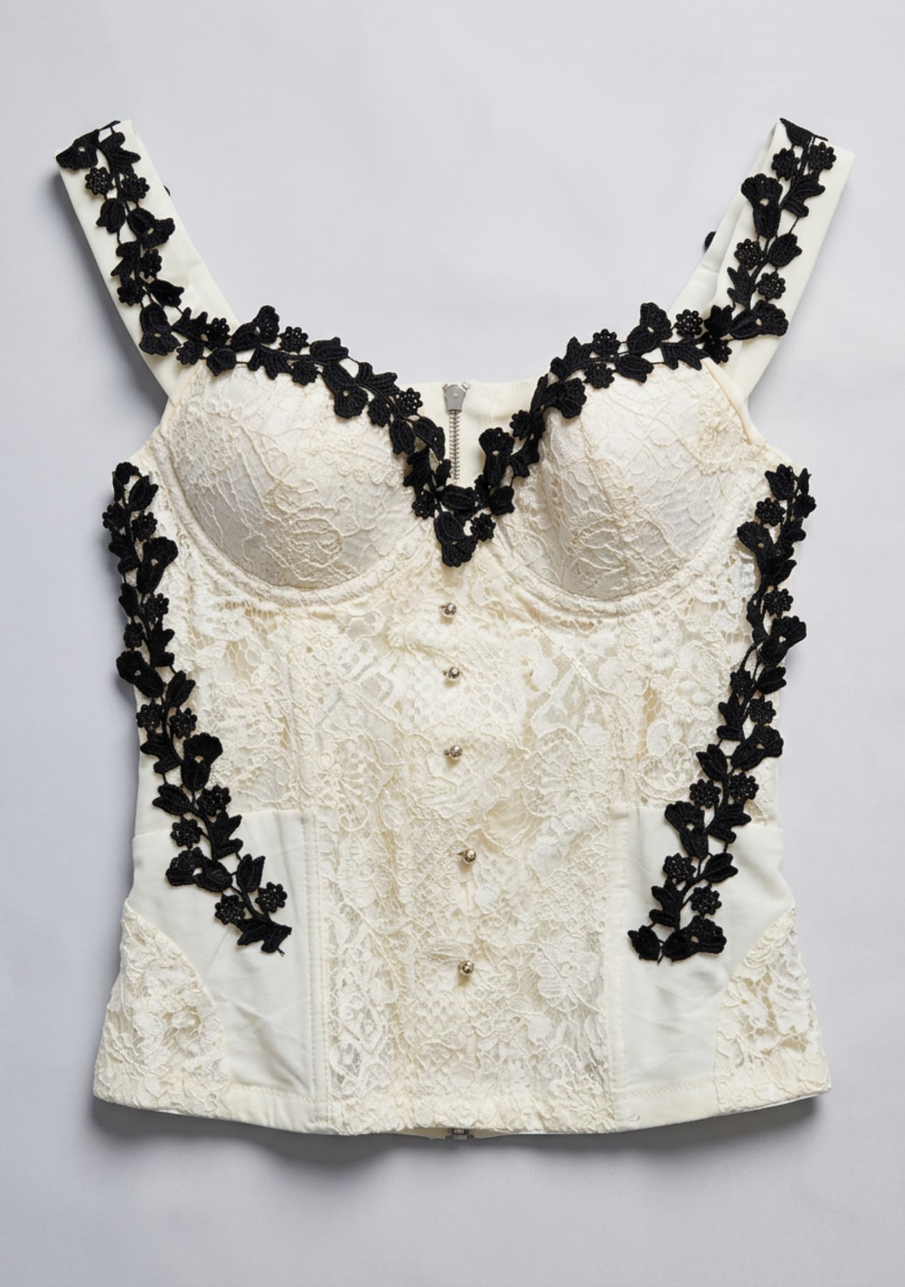 Floral Corset Top (Cream)
