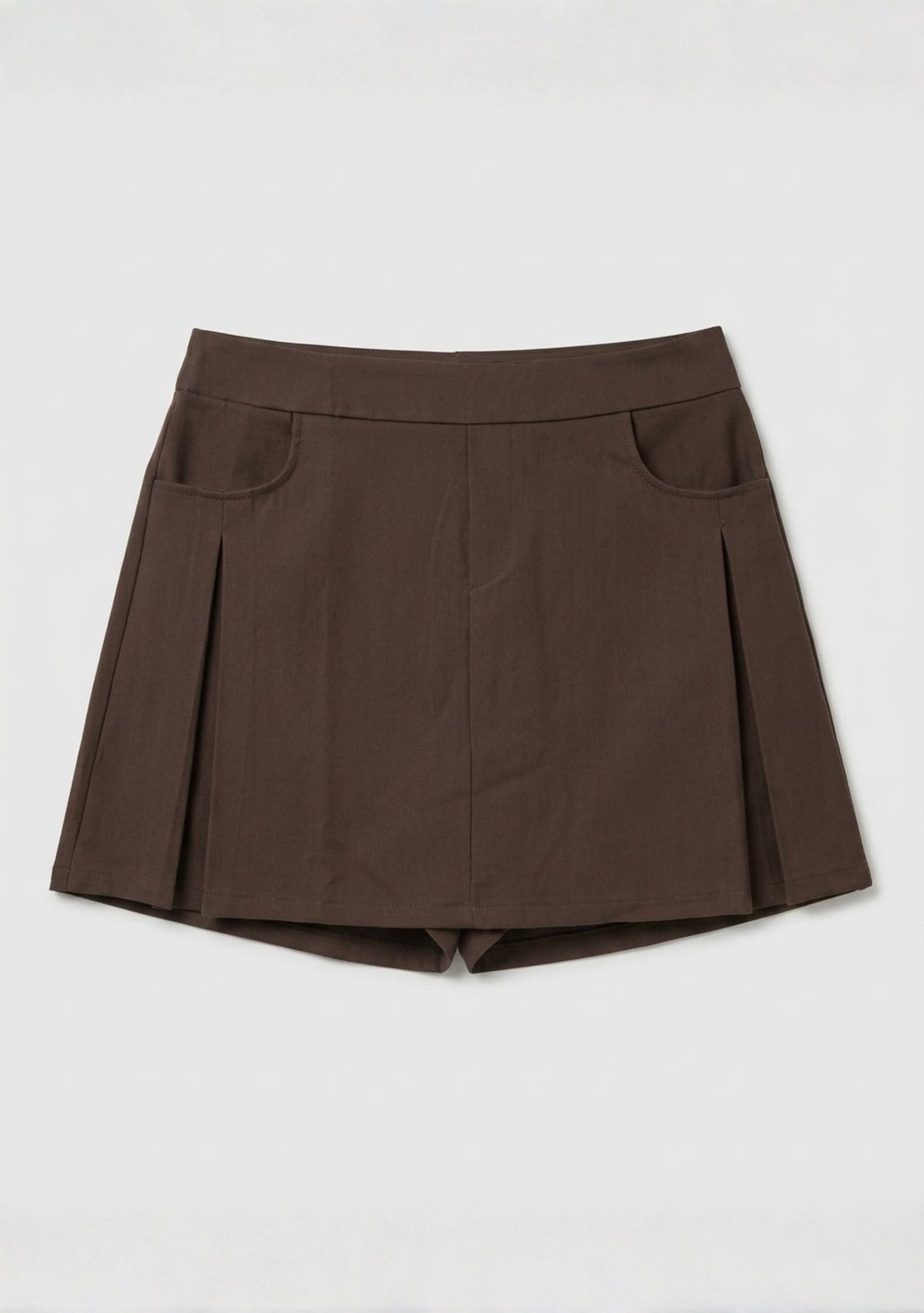Olive Tailored Skort (Dark Brown)