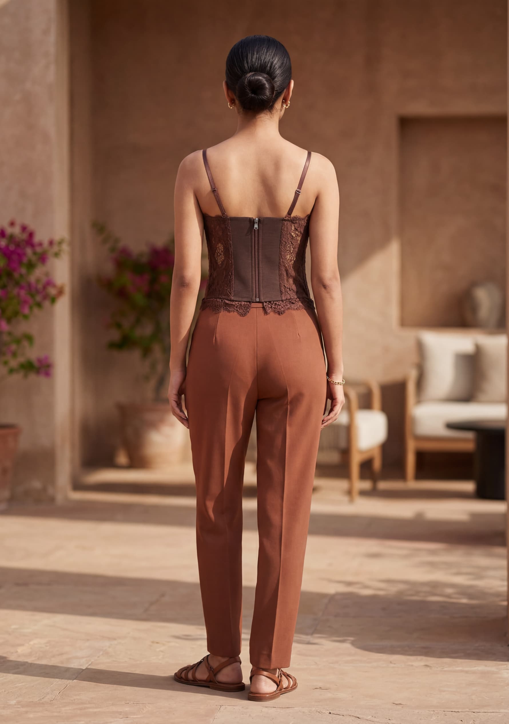 Noire Corset Top (Dark Brown)