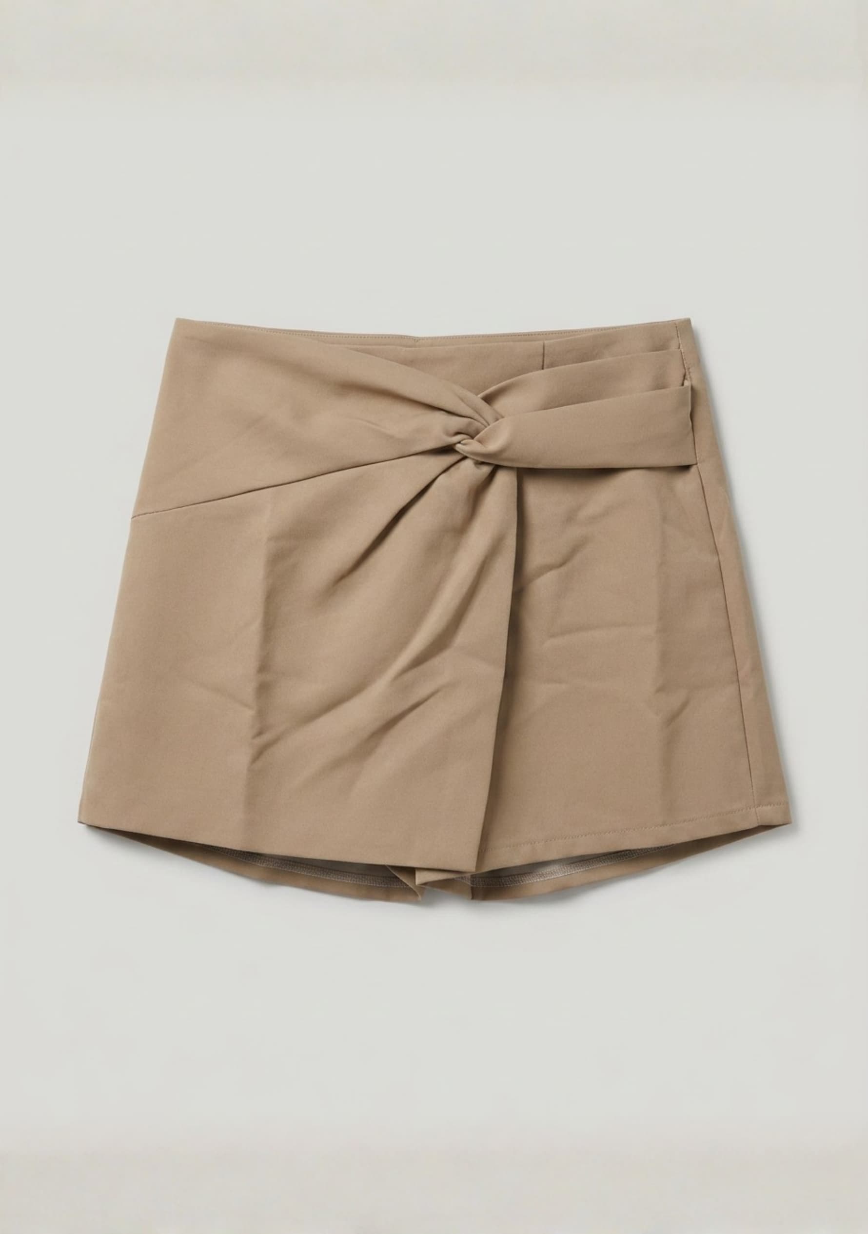 Ivy Fold-Cuff Skort (Beige)