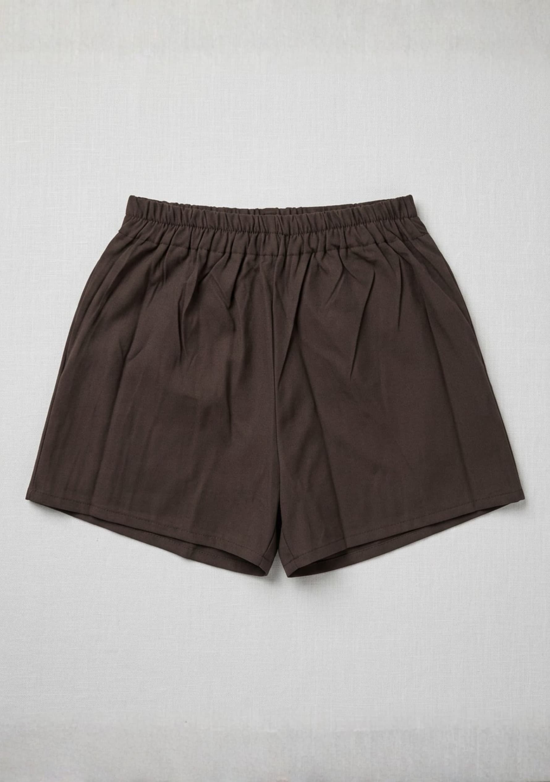 Ivy Fold-Cuff Skort (Dark Brown)