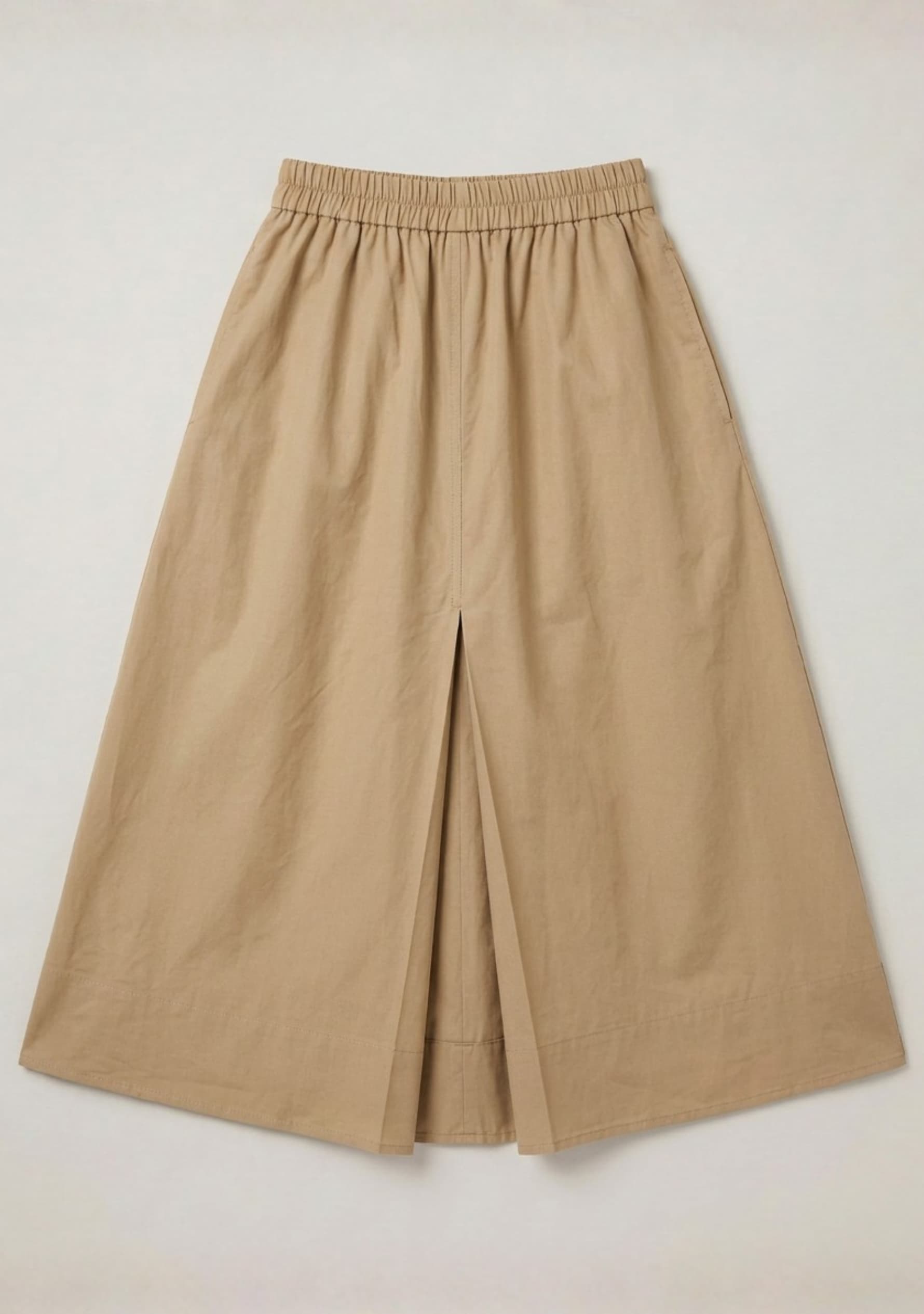 Evara Midi Skirt (Beige)