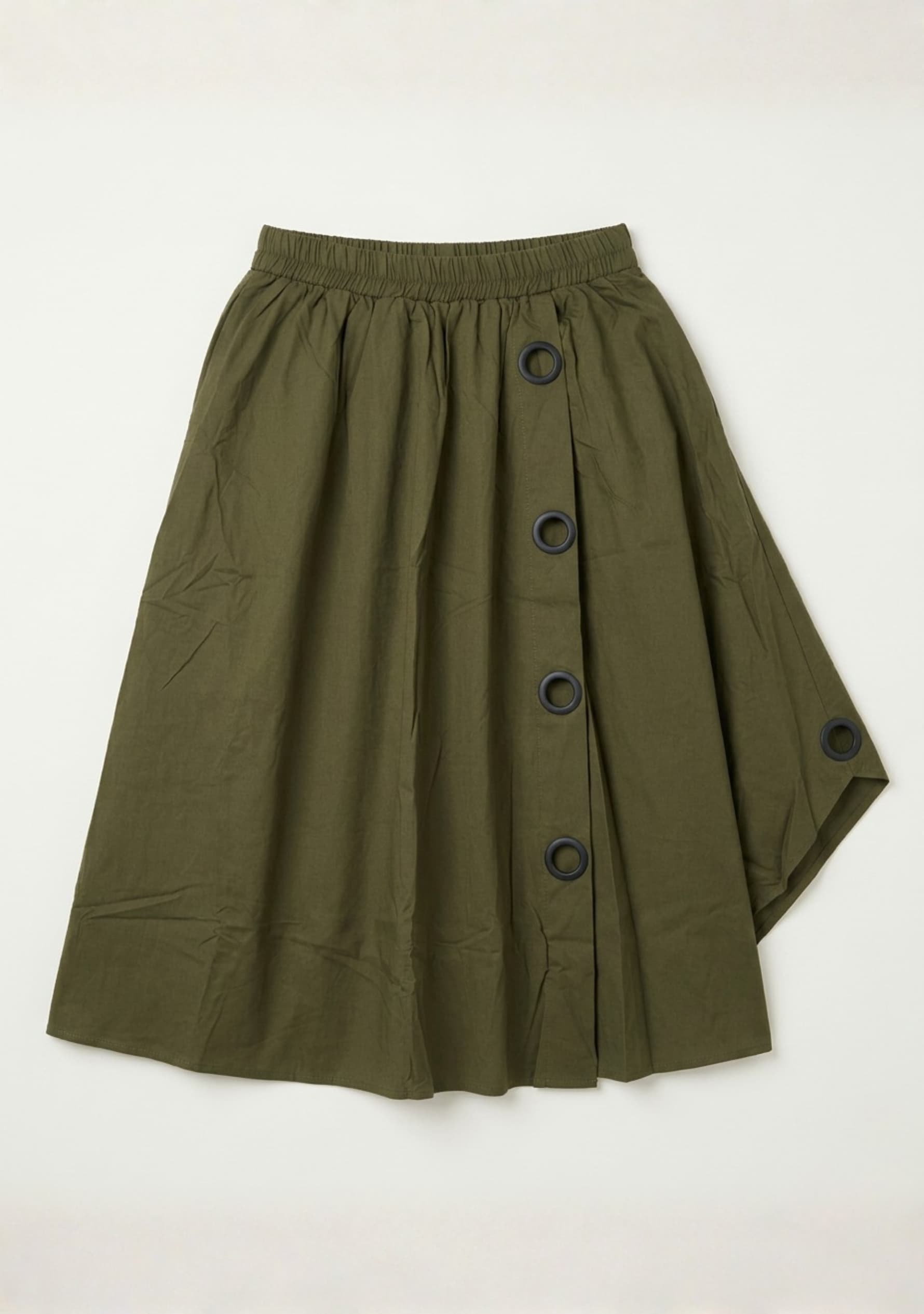 Evara Midi Skirt (Olive Green)