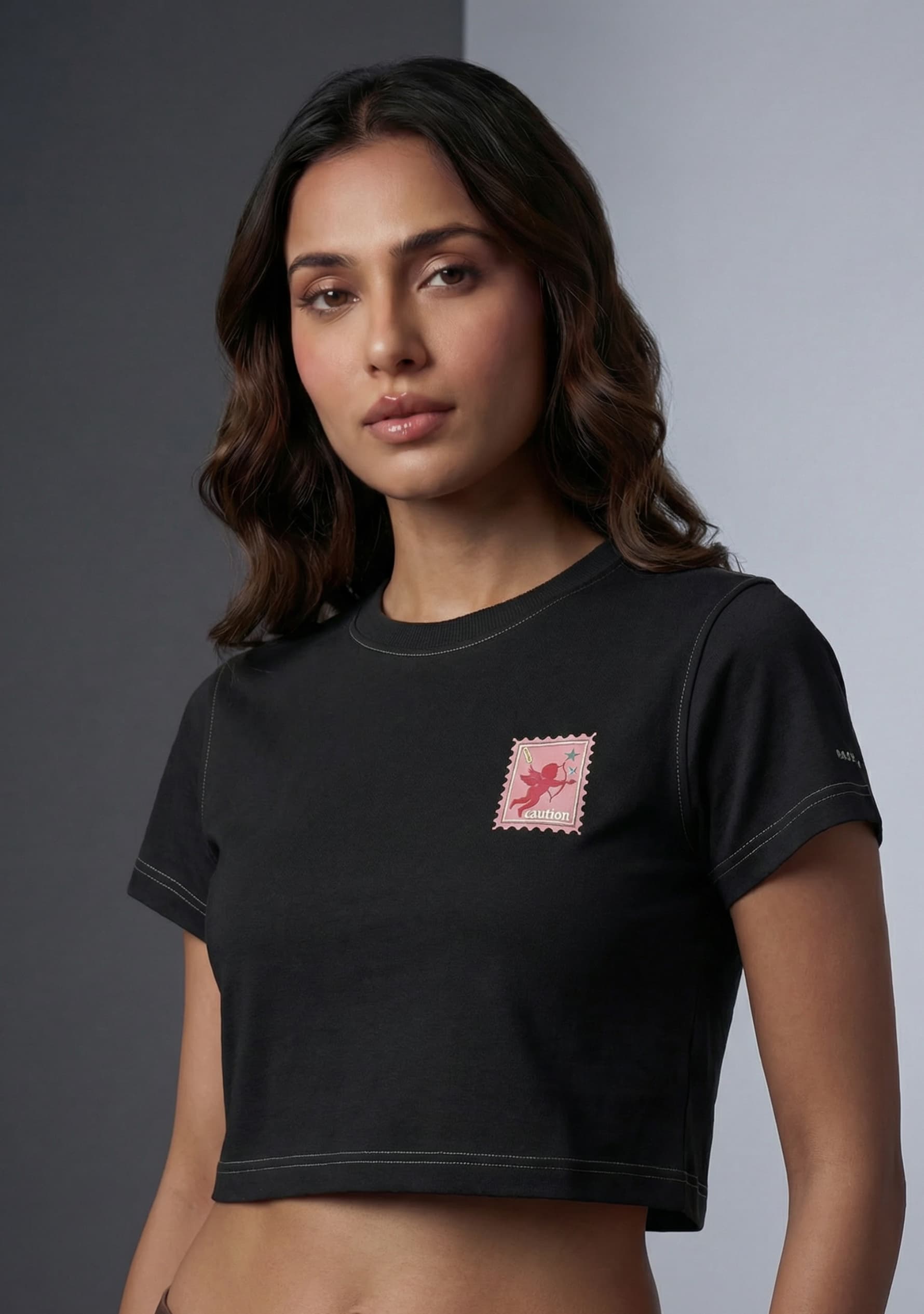 Soft Affair (Black) Crop Top